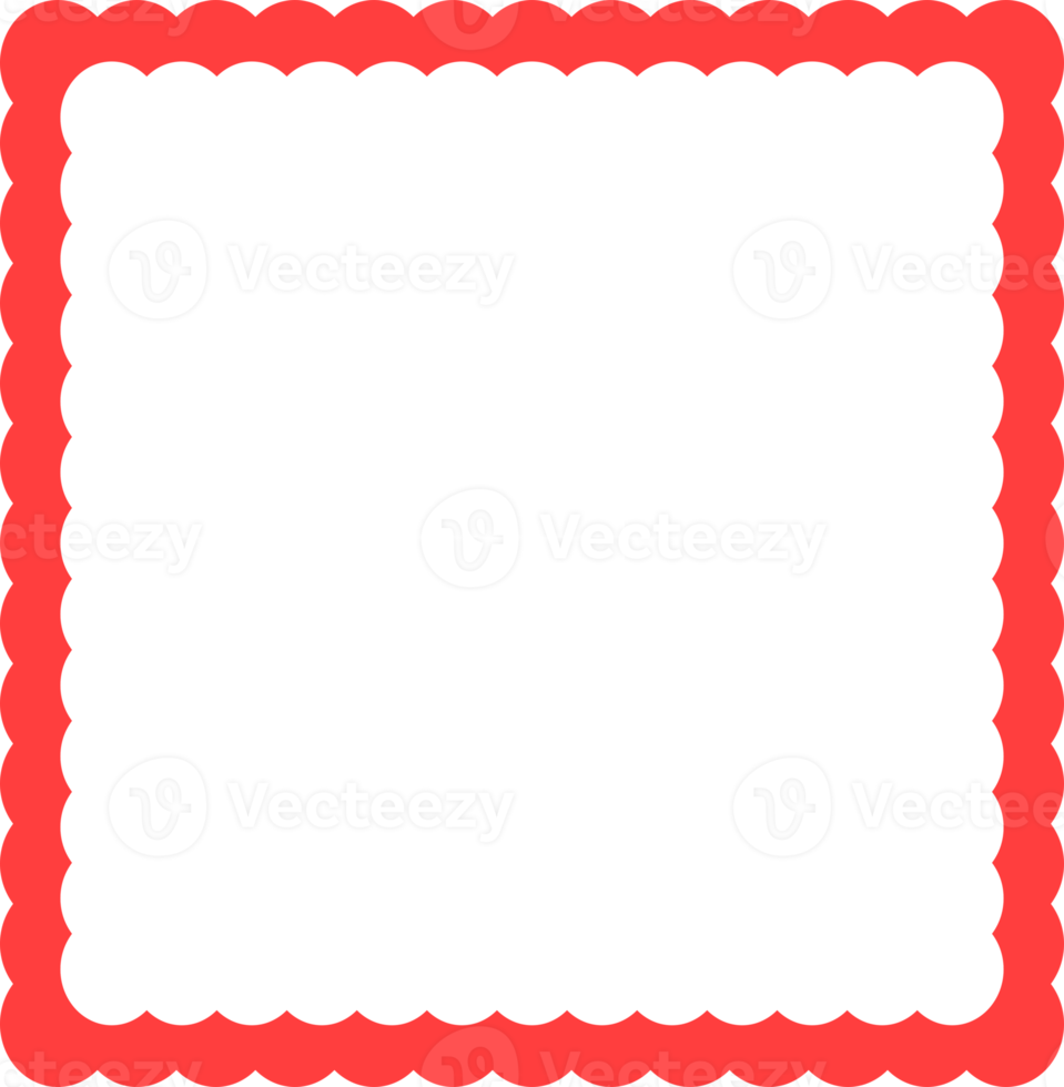 Red Cloud Frame with White Background png