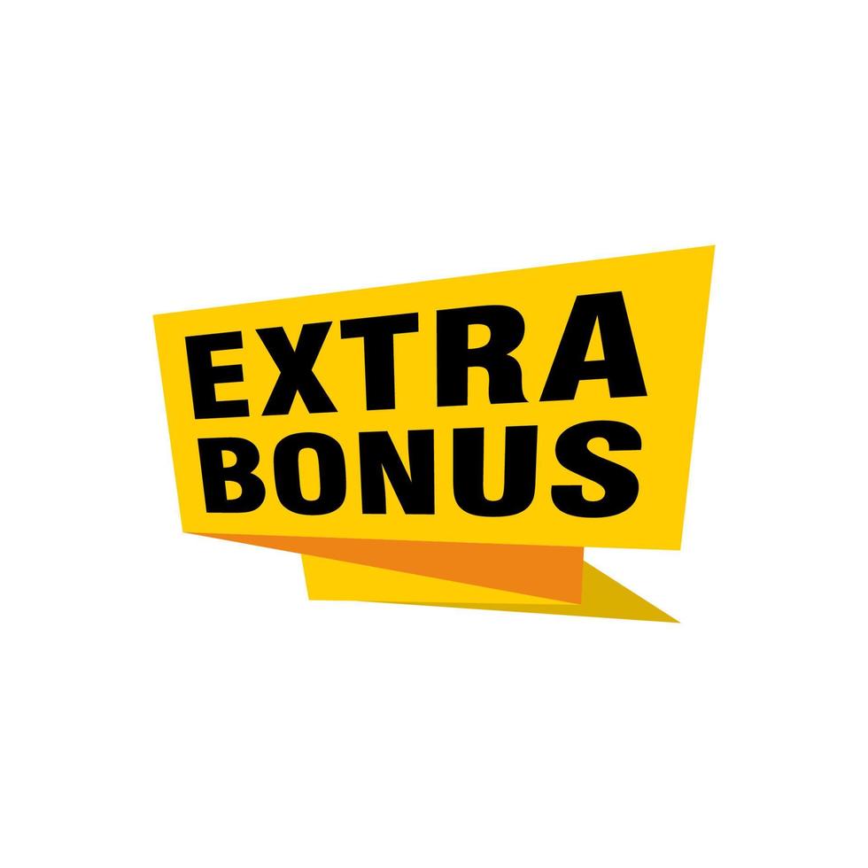 Vector Illustration Red Extra Bonus Label. Modern Web Banner Element