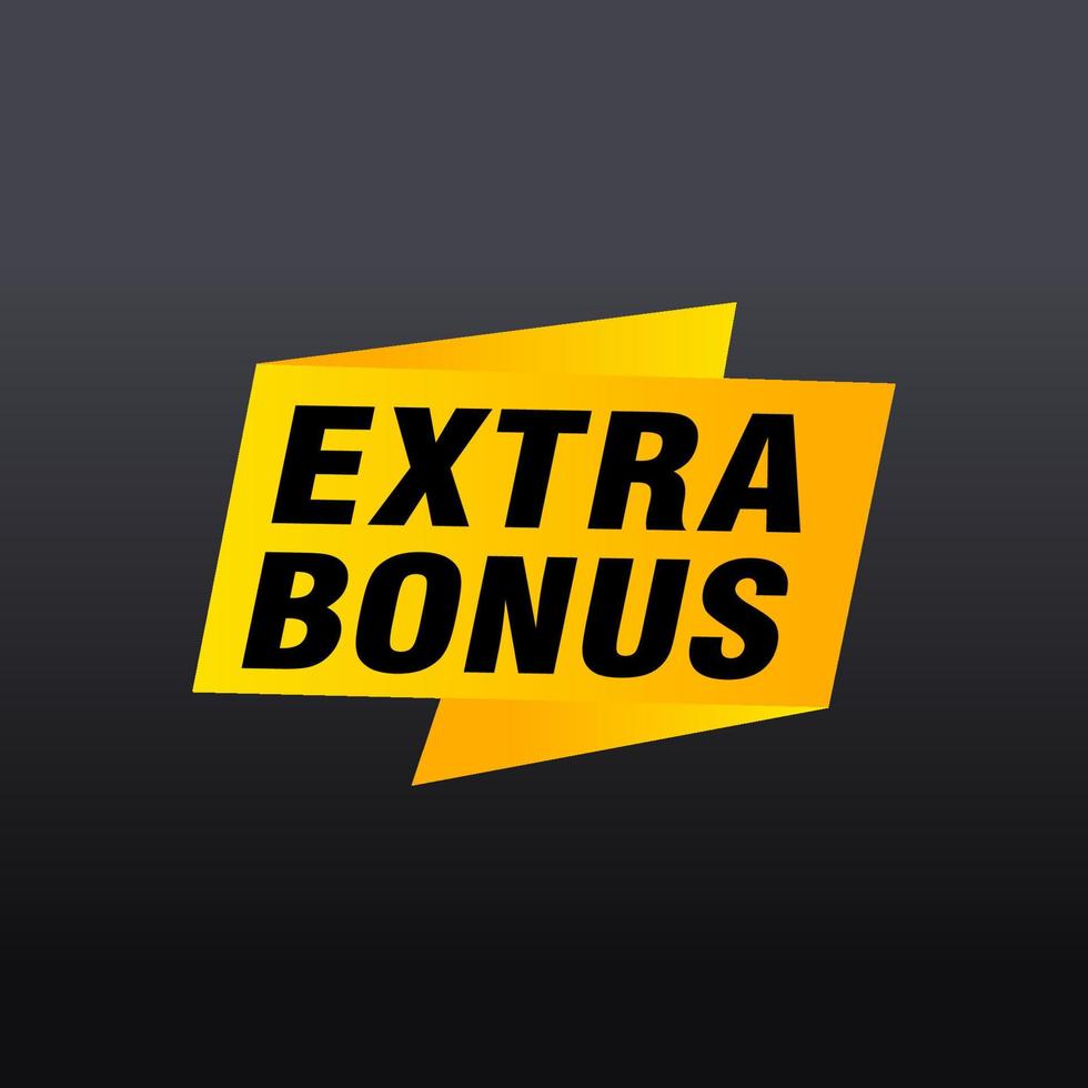 Vector Illustration Red Extra Bonus Label. Modern Web Banner Element