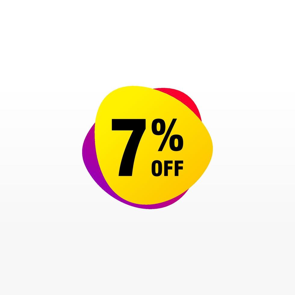 7 discount, Sales Vector badges for Labels, , Stickers, Banners, Tags, Web Stickers, New offer. Discount origami sign banner.