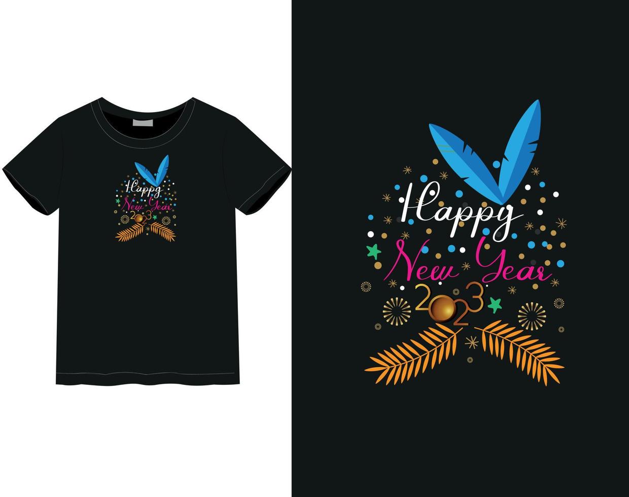 New Year 2023 t-shirt vector
