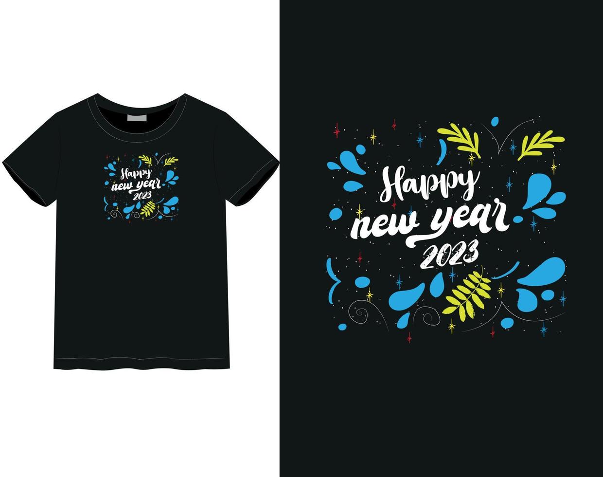 New Year 2023 t-shirt vector