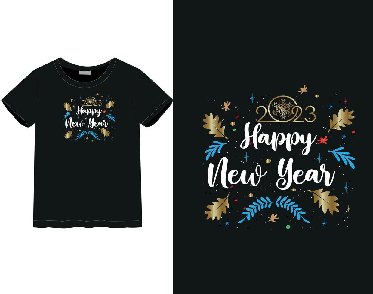 New Year 2023 t-shirt vector