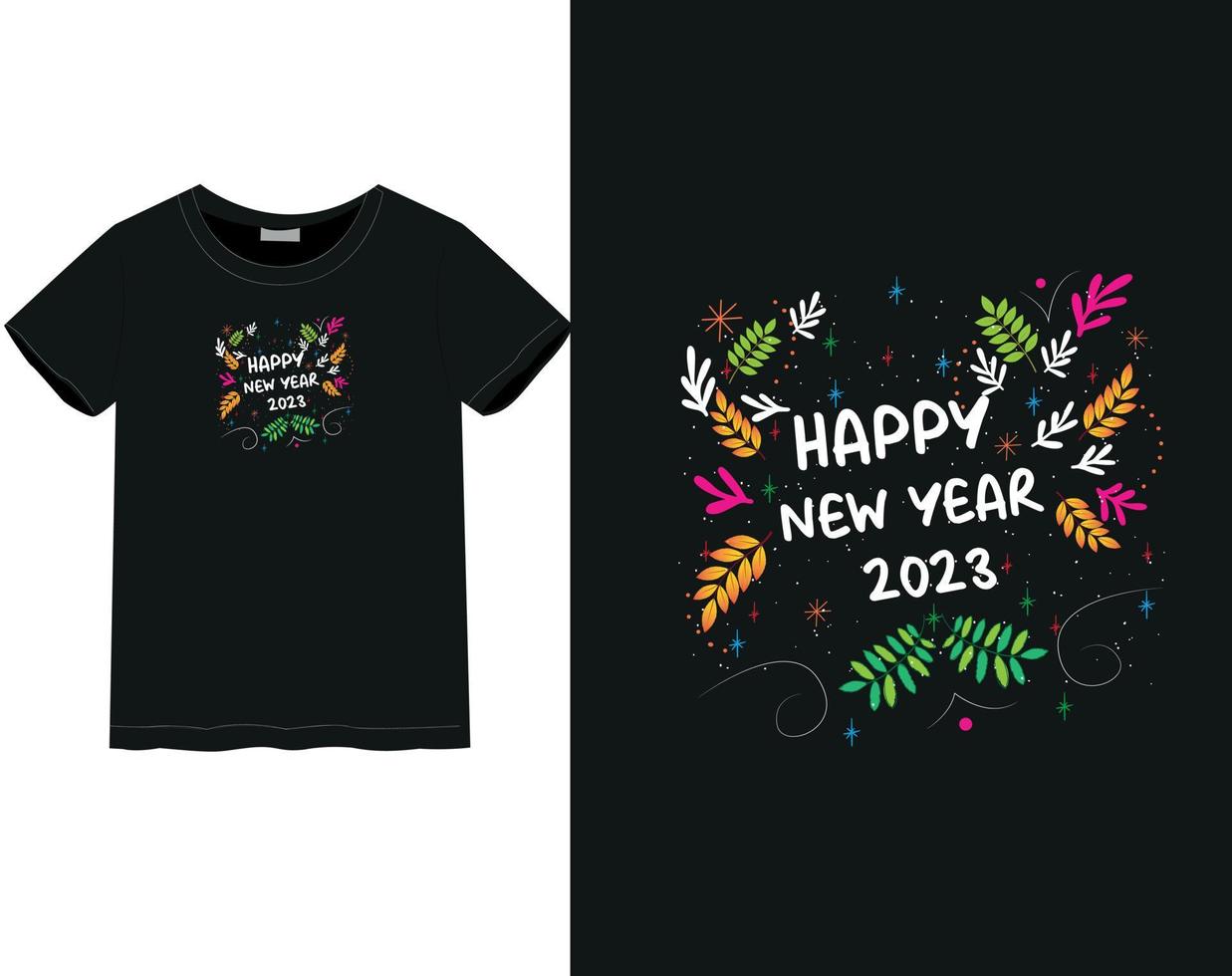 New Year 2023 t-shirt vector