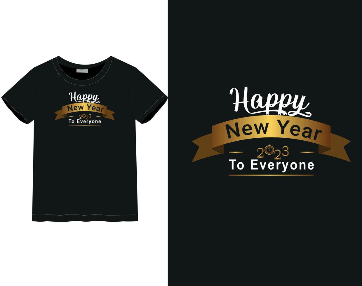 New Year 2023 t-shirt vector