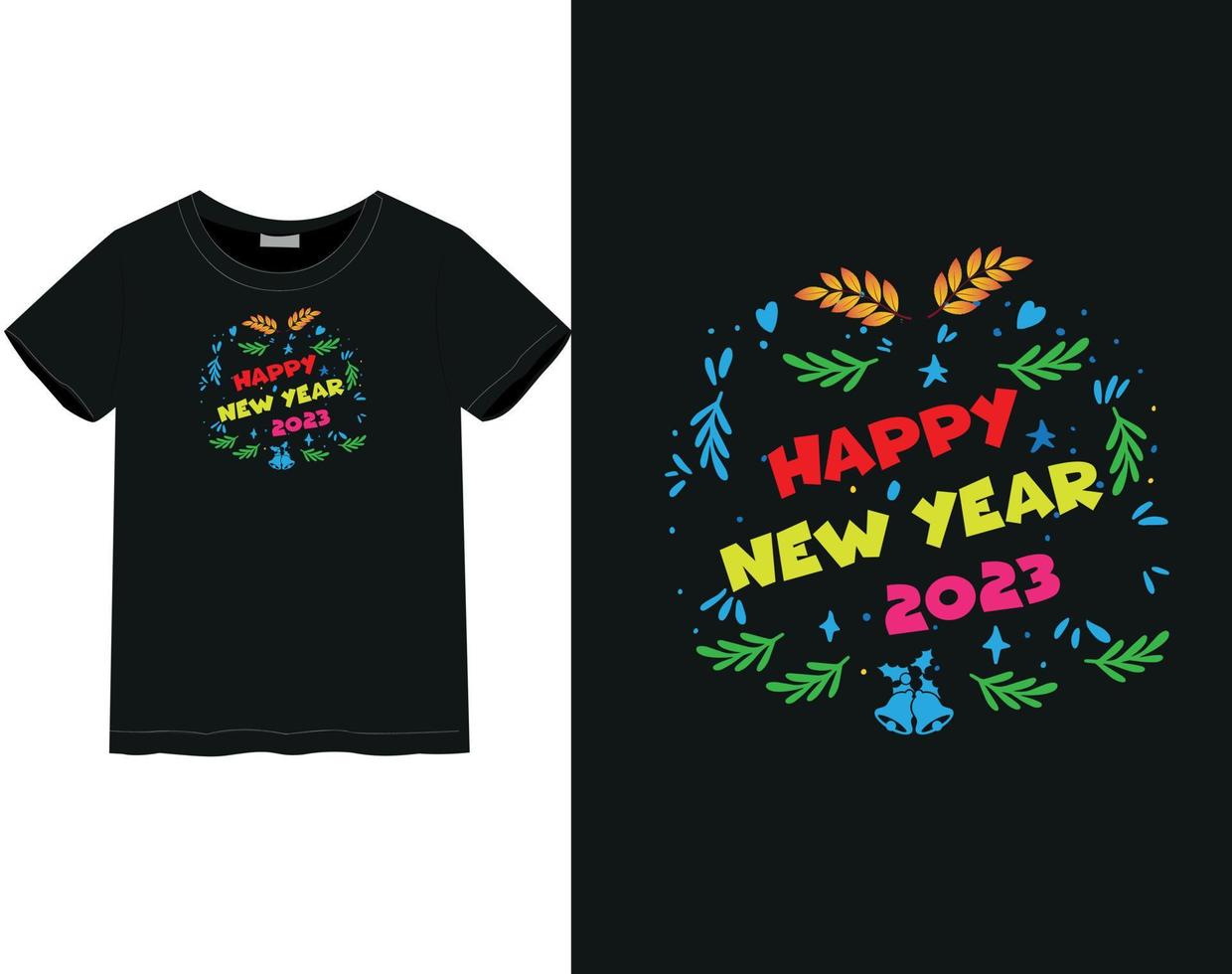 New Year 2023 t-shirt vector