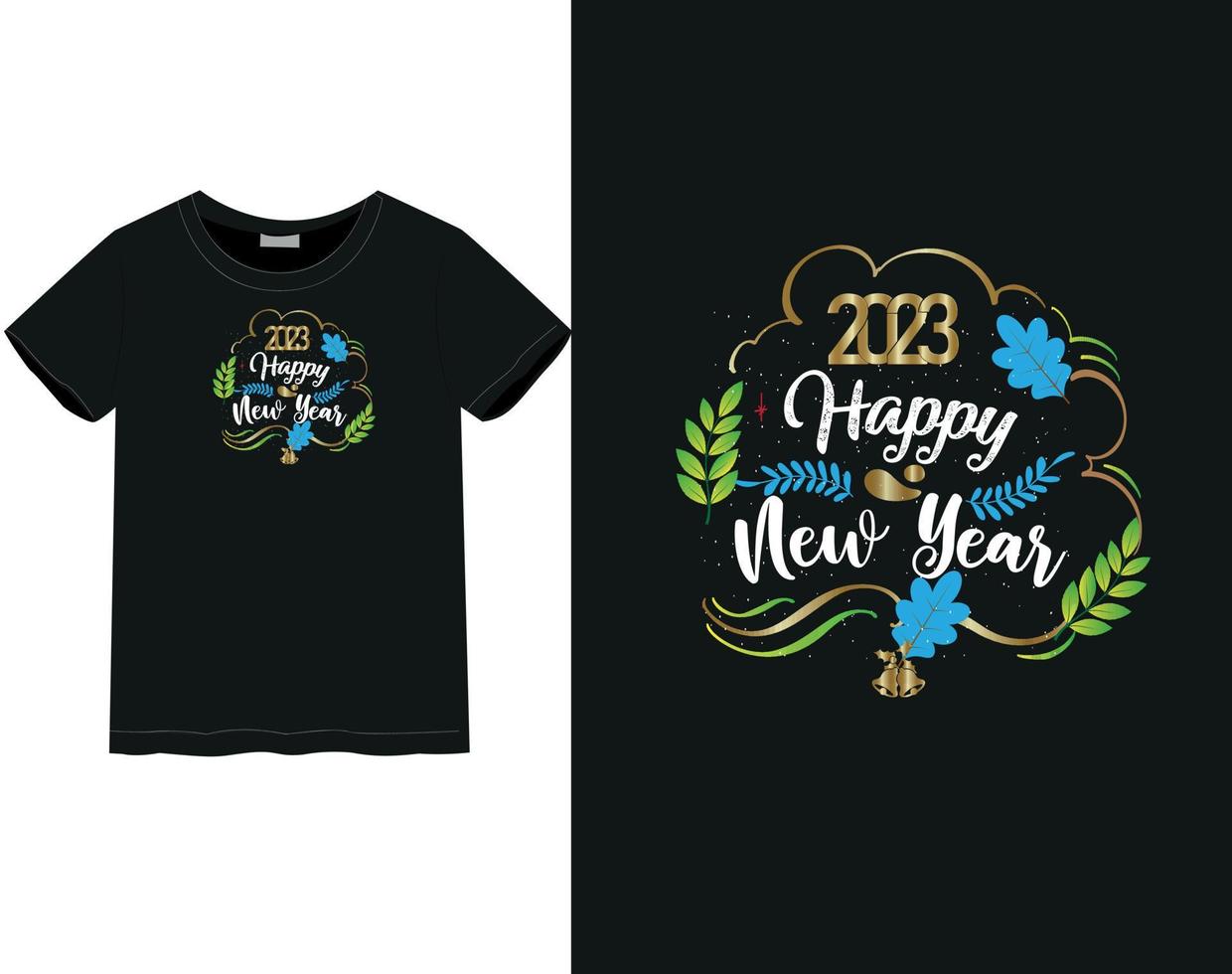 New Year 2023 t-shirt vector