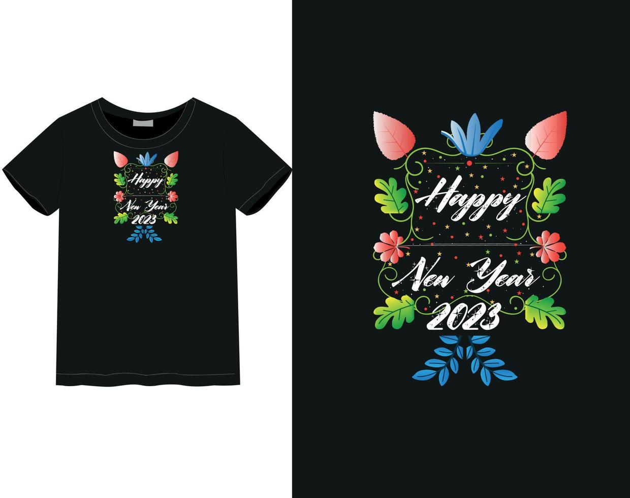 New Year 2023 t-shirt vector