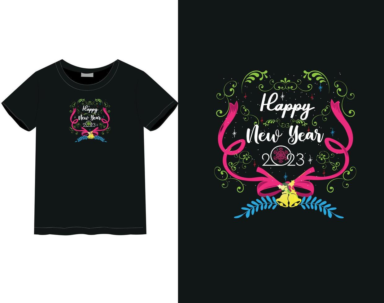 New Year 2023 t-shirt vector