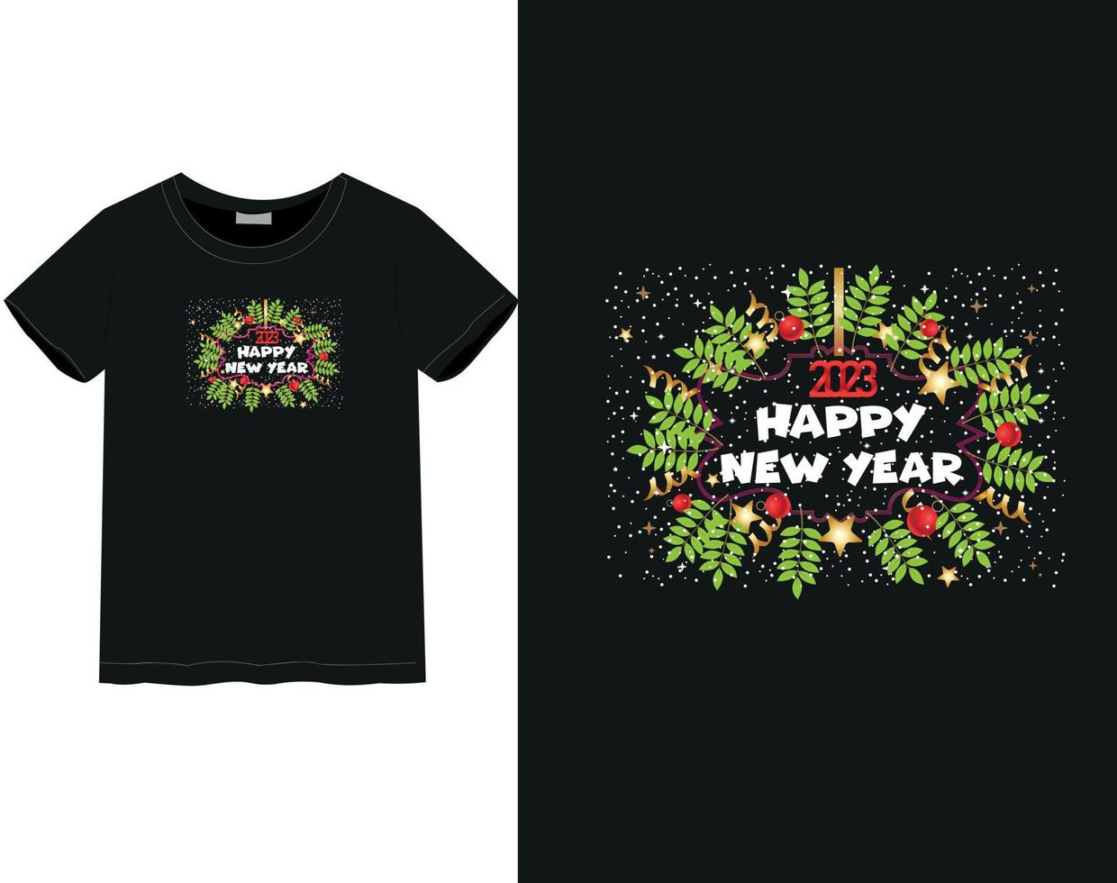 New Year 2023 t-shirt vector