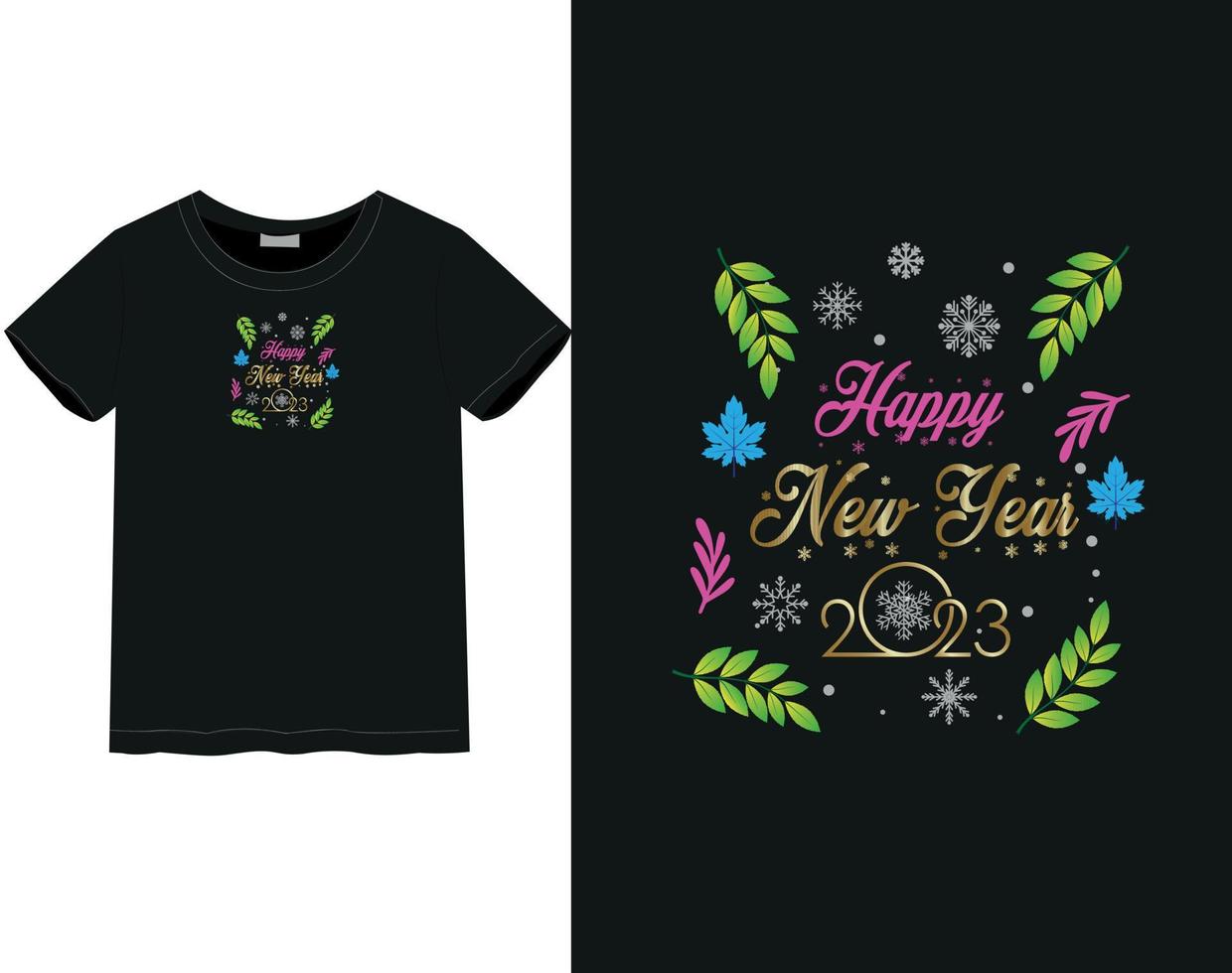 New Year 2023 t-shirt vector