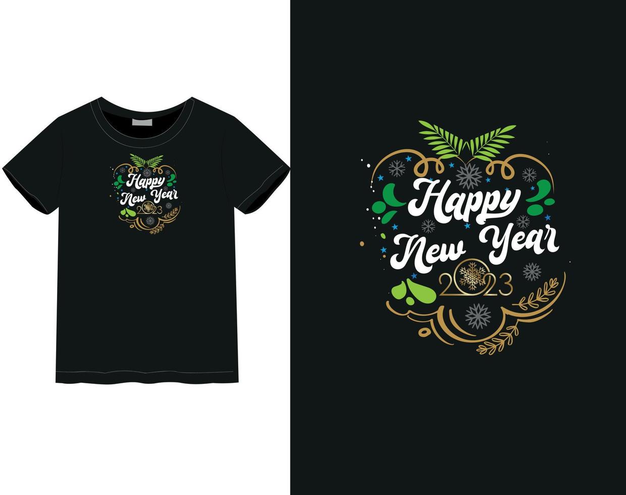 New Year 2023 t-shirt vector