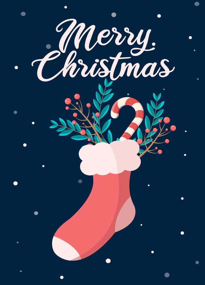 Greeting card template with christmas stocking 15276635 Vector Art at Greeting card template with christmas stocking 15276635 Vector Art at