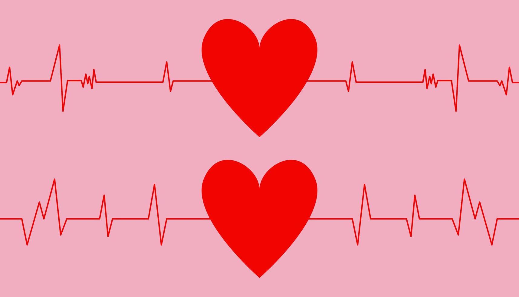 Heart pulse or heartbeat. Concept of saving the patient life. Vector illustration. EPS 10.