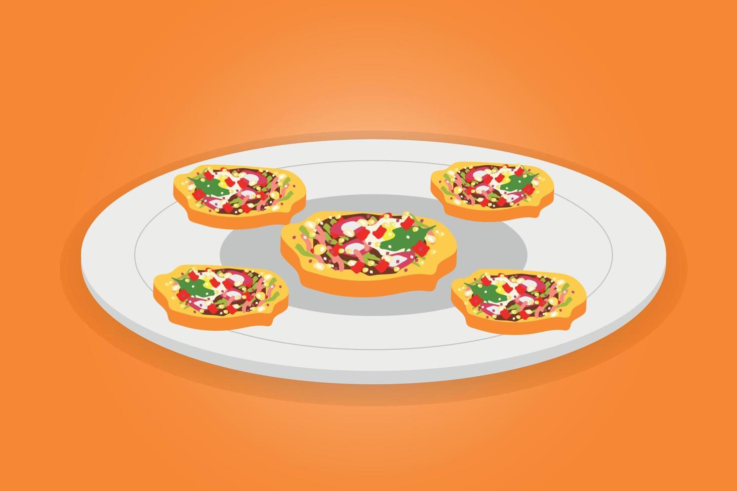 Latin american food sopes set design vector