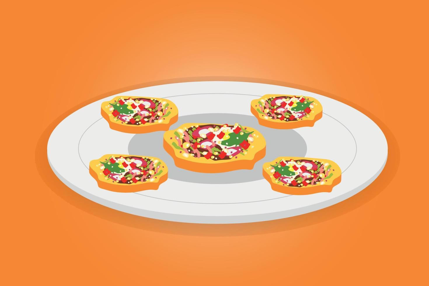 vector de diseño de conjunto de sopes de comida latinoamericana