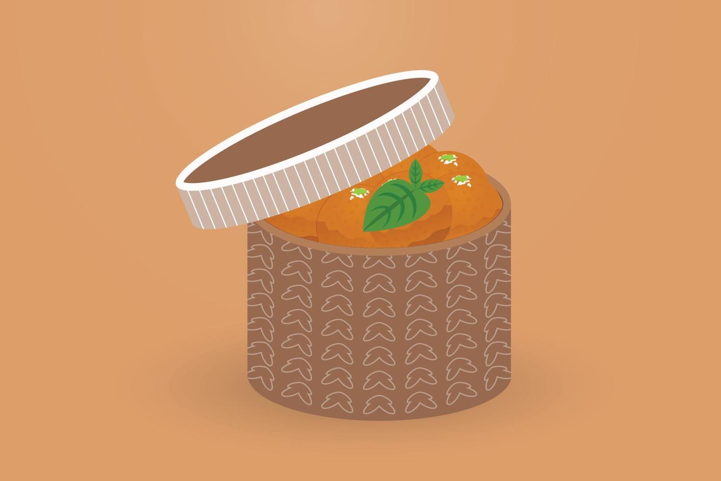 Laddoo with box vector design.