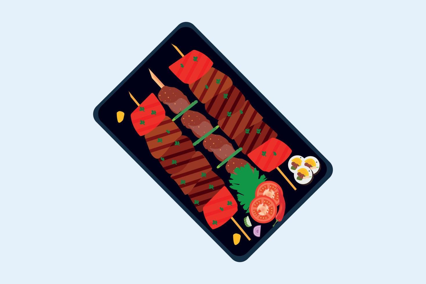 comida de platos argentinos para diseño de picnic vector