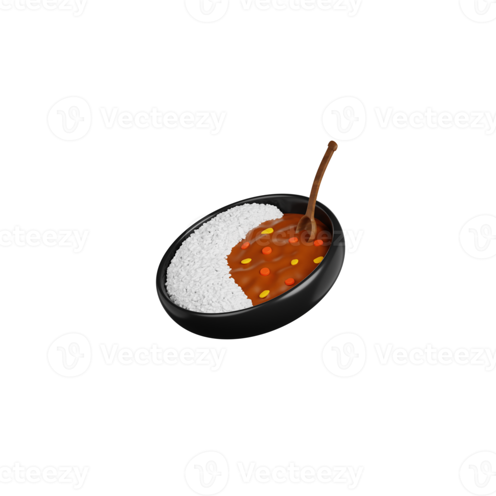 3d curry ris png