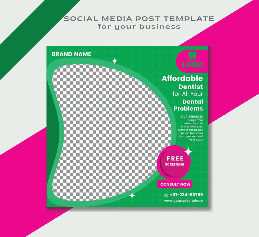 Medical Social media Post template and Instagram Stories vector