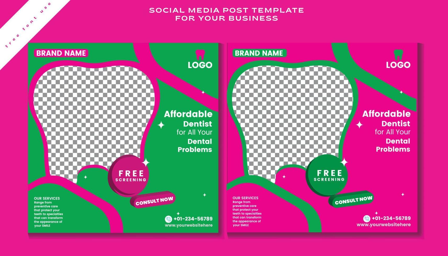 Medical Social media Post template and Instagram Stories vector