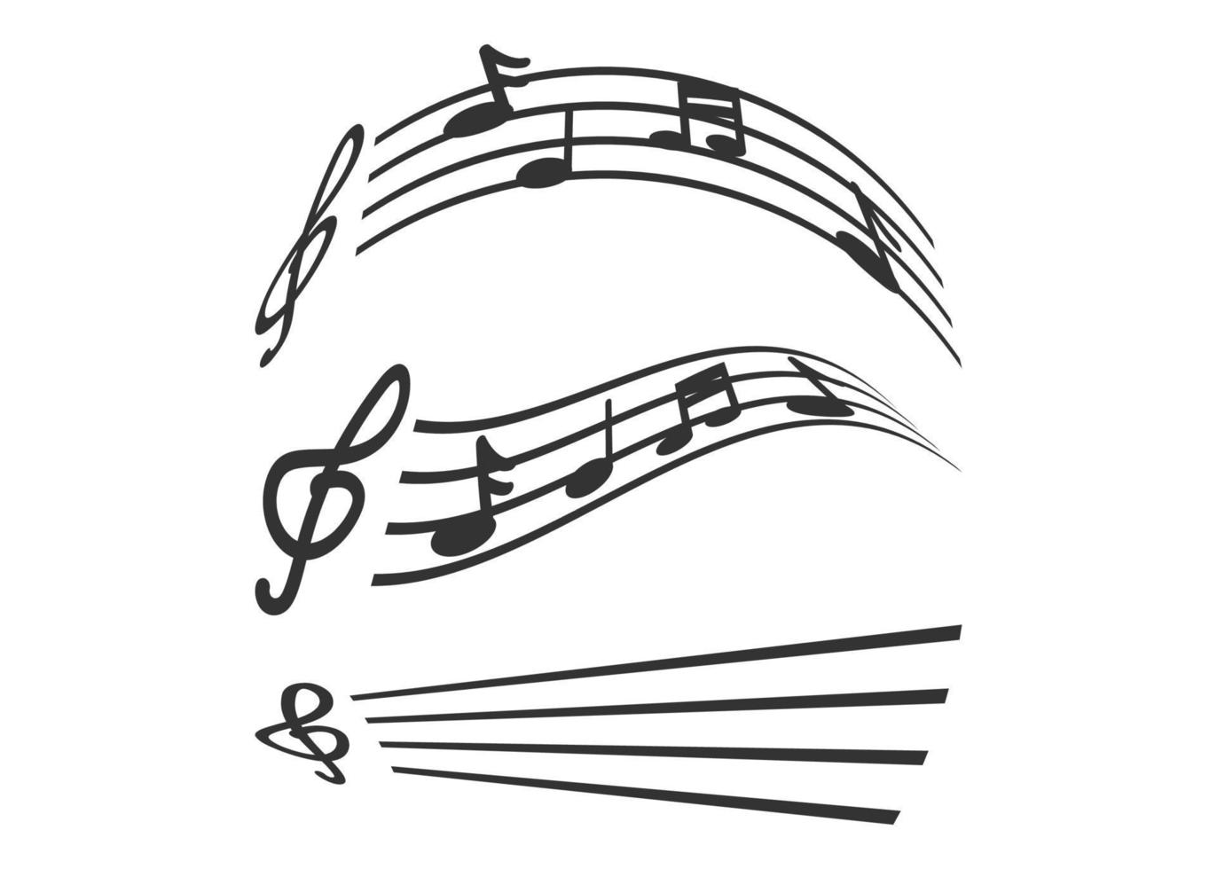 Music notation icon design template vector isolated illustration