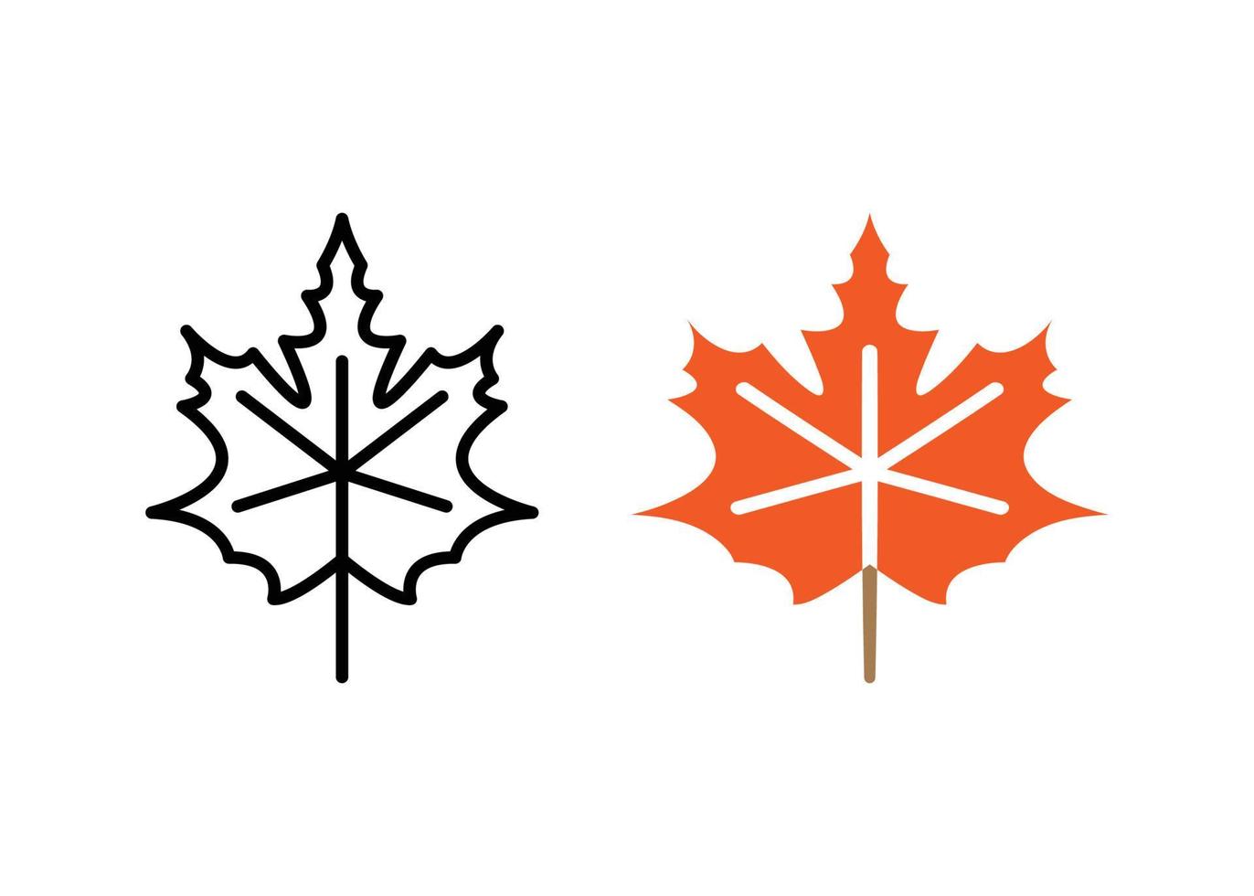 Autumn maple leaf icon design template clipart illustration vector