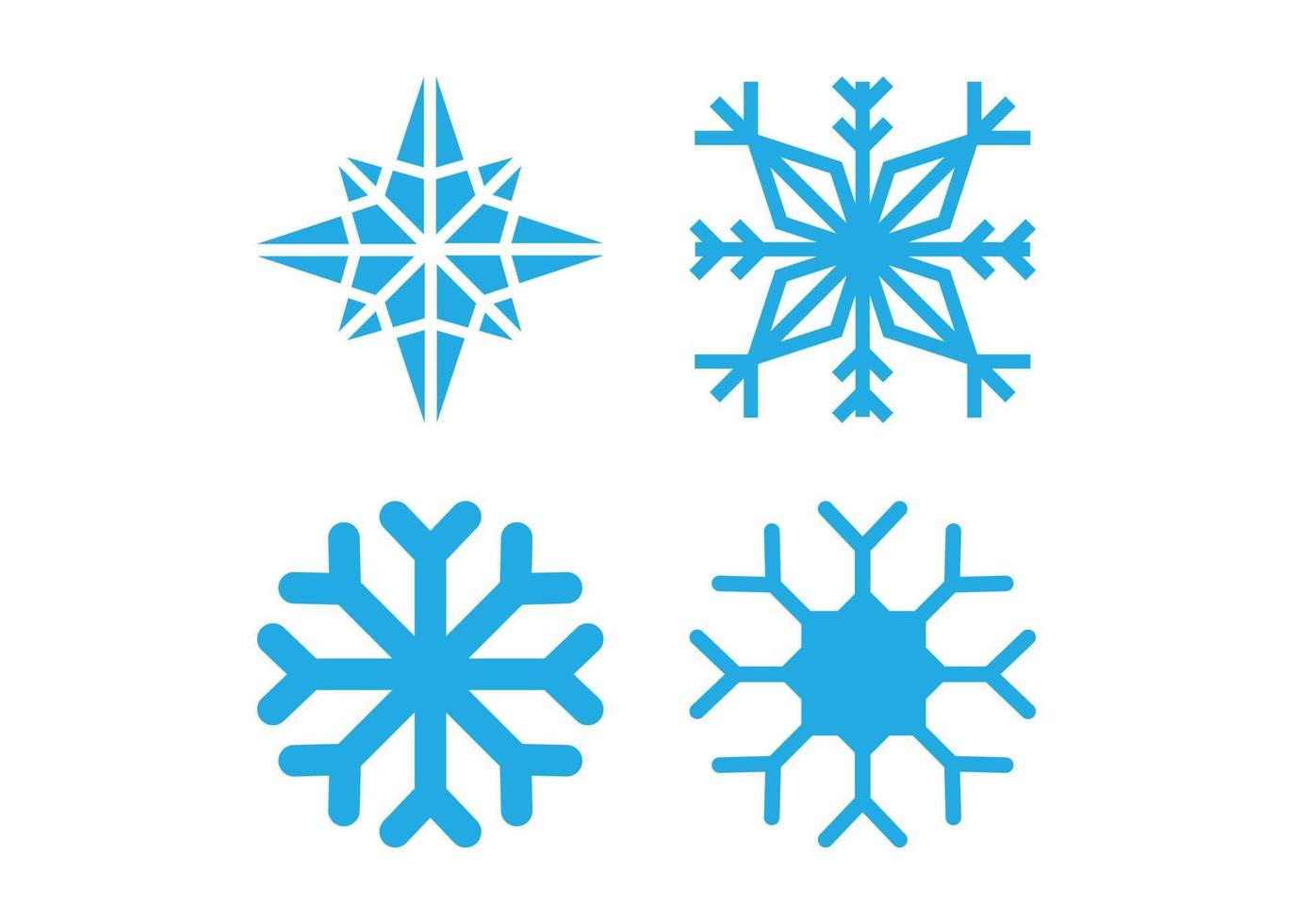 Snowflake winter icon design template vector isolated illustration