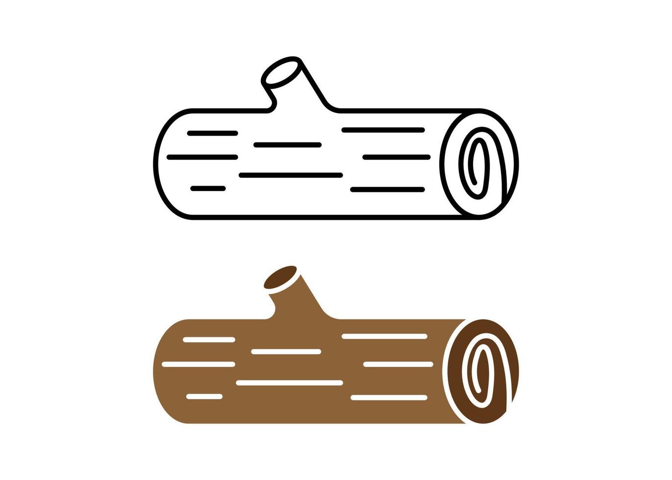 Wood log icon design template clipart illustration vector