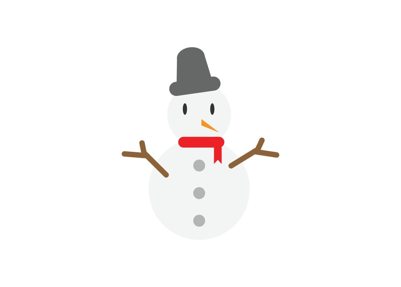 Snowman winter icon design template vector isolated illustration