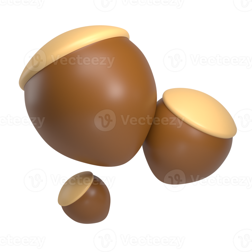 nocciola 3d icona png