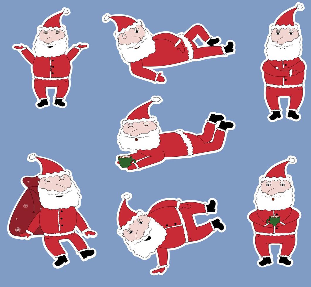 Santa Claus  stickers vector