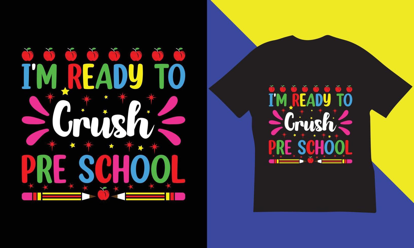 back To School T-Shirt Design . vector