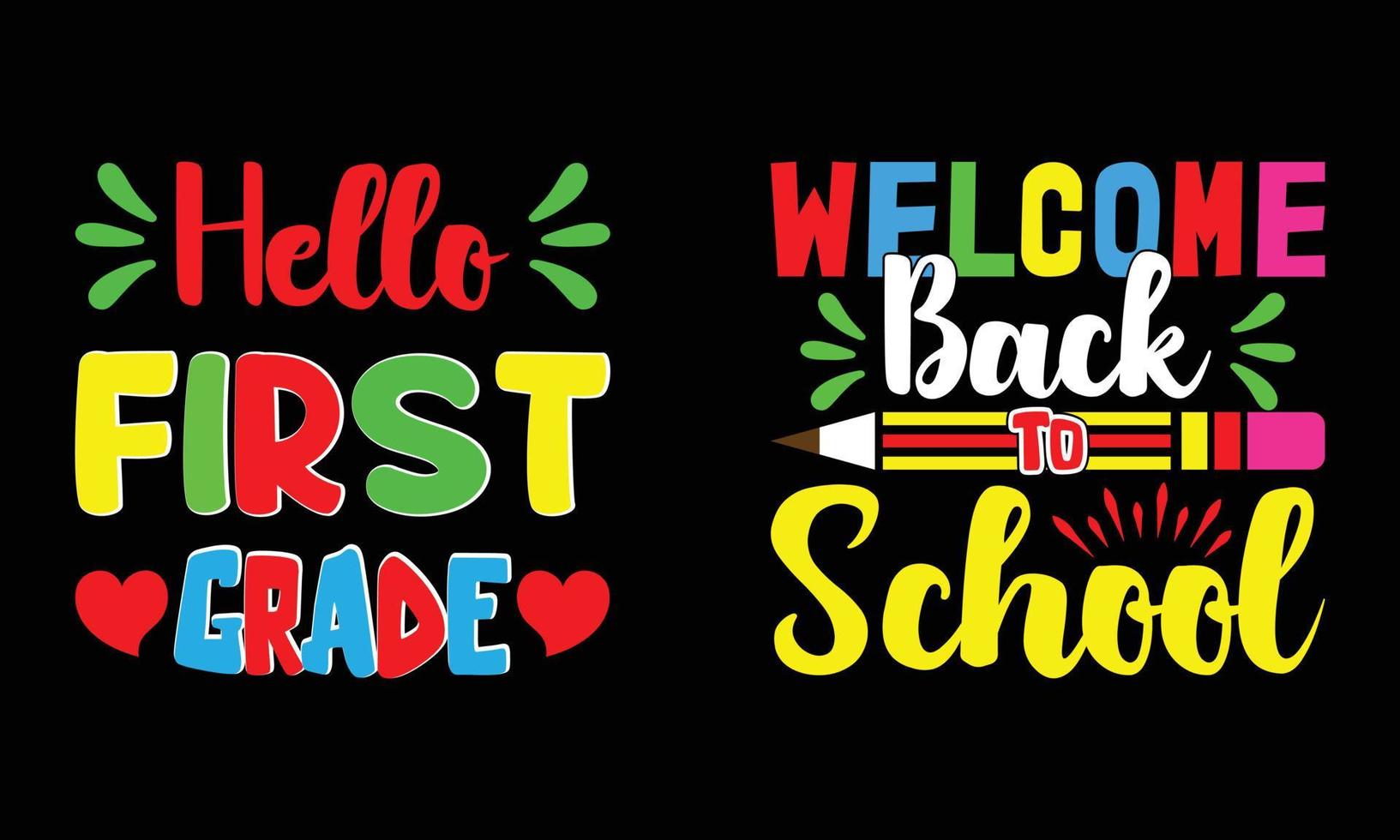 Back To School T-Shirt Design. vector