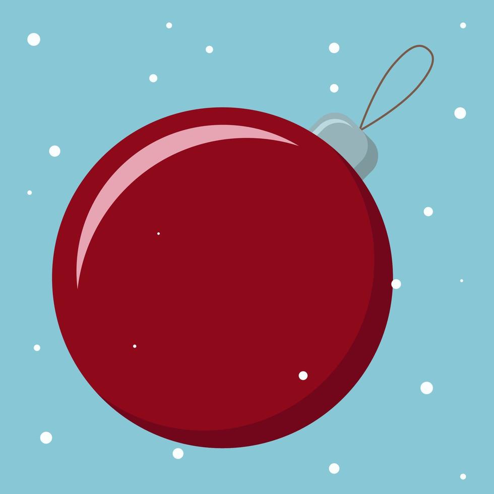 Red Shiny Ball Christmas Decoration vector