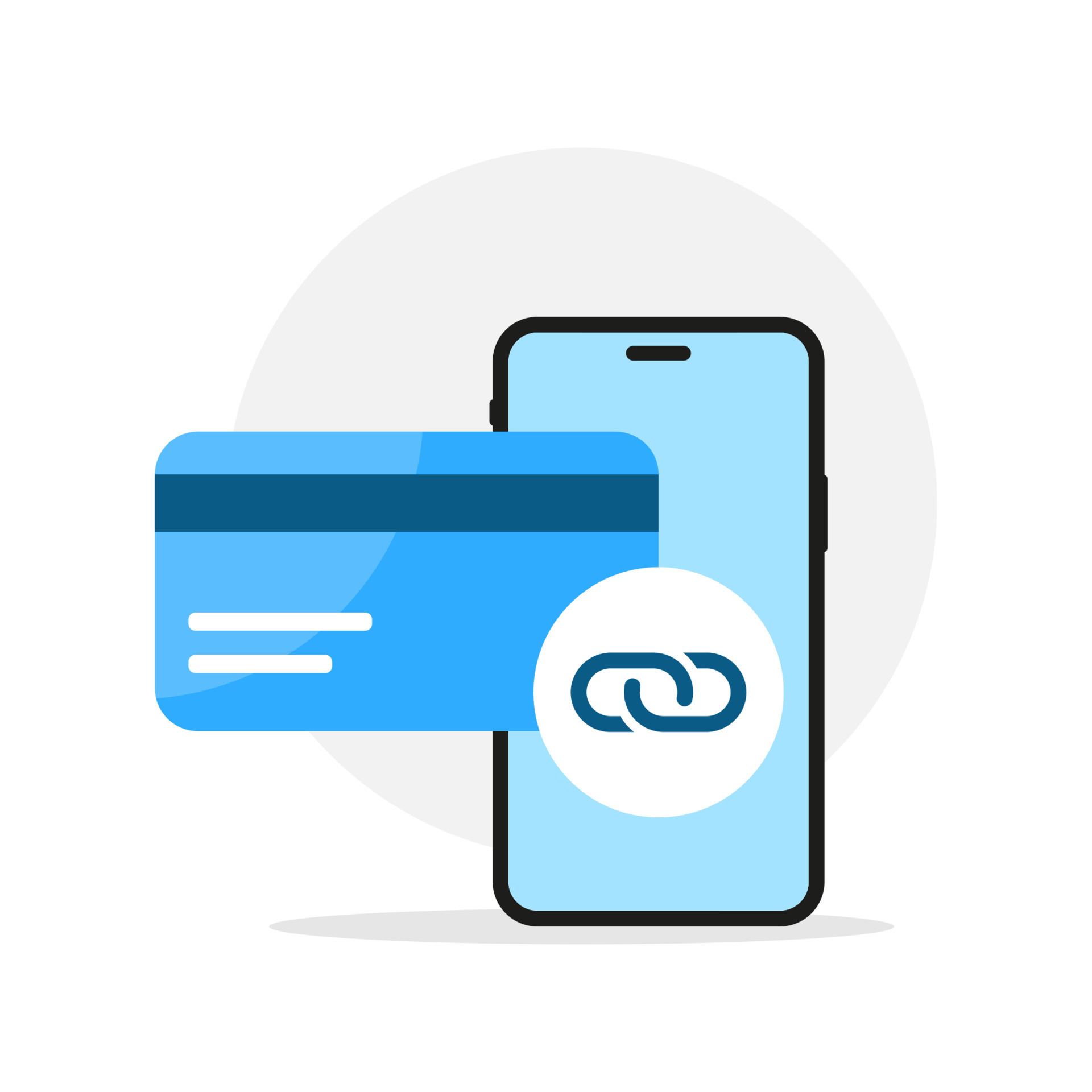 Link Connect Bank Account Debit Card To The Smartphone App Concept link-connect-bank-account-debit-card-to-the-smartphone-app-concept