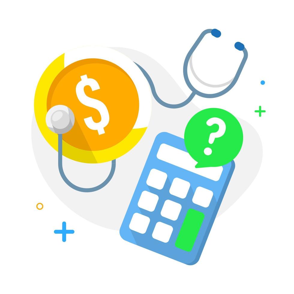 Financial Health Check Calculator concept illustration flat design vector eps10. simple, modern graphic element for landing page, empty state ui, infographic