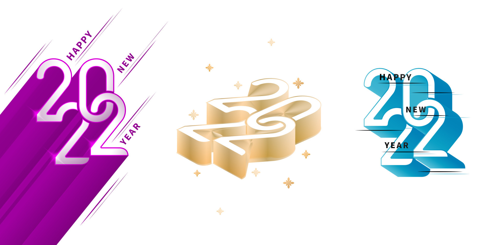 illustration of 2022 typeface 2022 Typography concept with font number