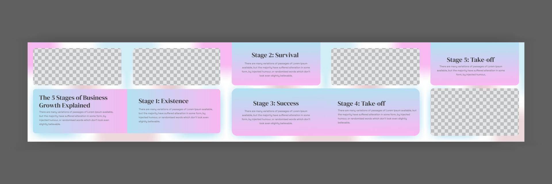 Social Media and Instagram Carousel Post Template Design Set vector