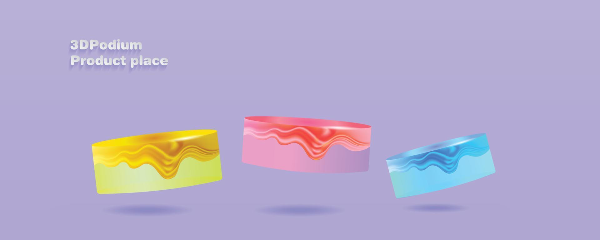 3d podium with shine liquid drop effect   vector illustration