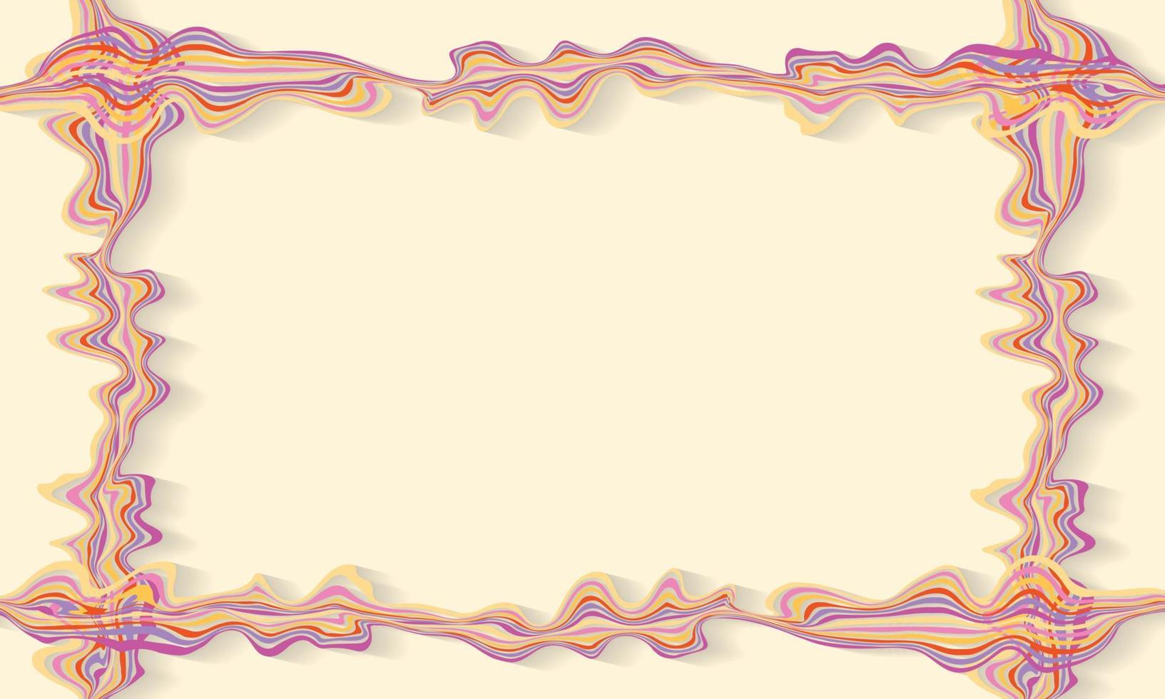 abstract wave art frame vector illustration