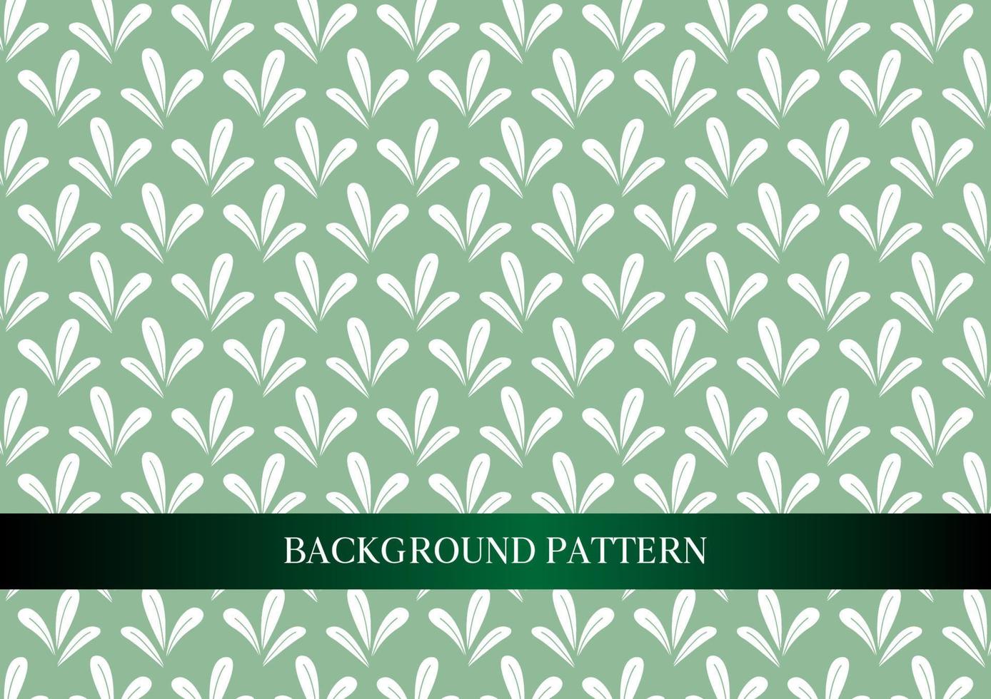 Cute seamless stylized green leaf pattern vector background