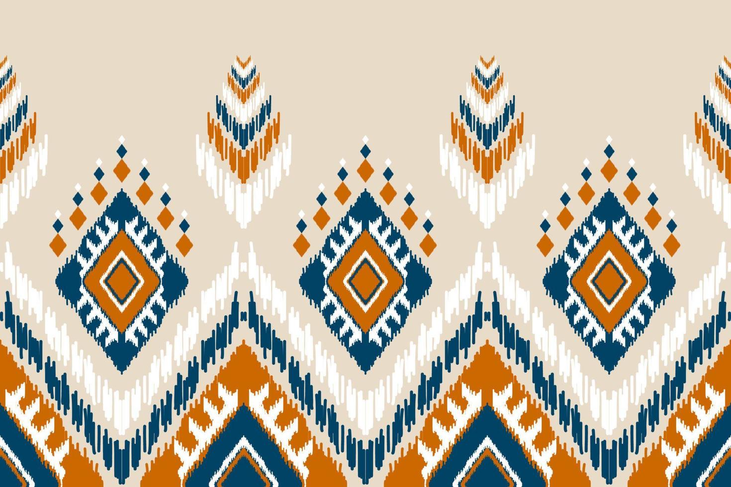 Abstract ethnic ikat art. Seamless pattern in tribal. Aztec geometric ornament print. vector
