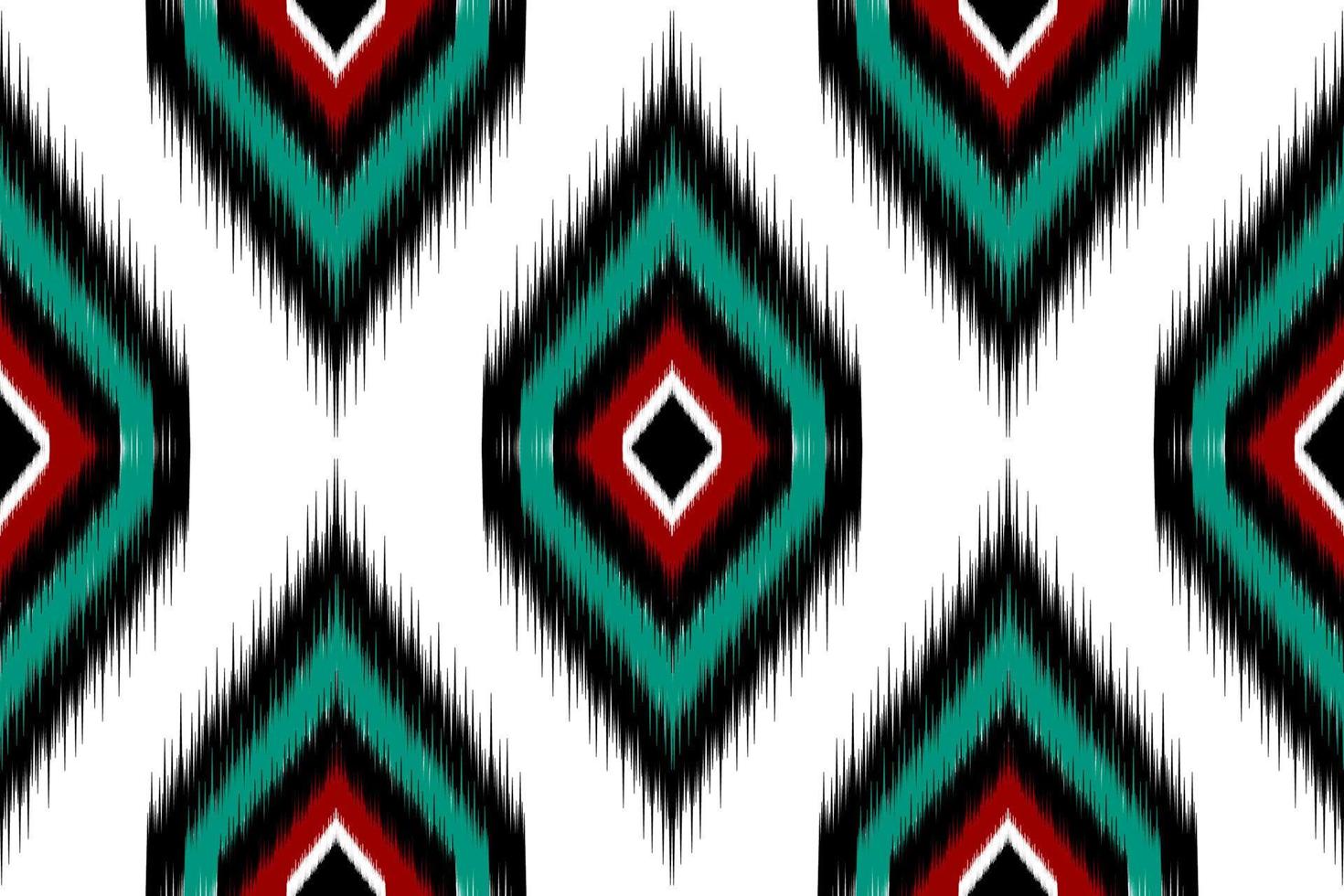 Fabric ikat pattern art. Geometric ethnic seamless pattern traditional. American, Mexican style. vector