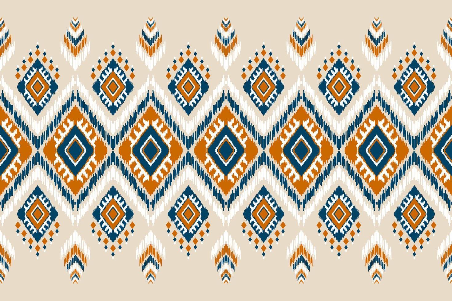 Carpet ethnic tribal pattern art. Ethnic ikat seamless pattern. American, Mexican style. vector