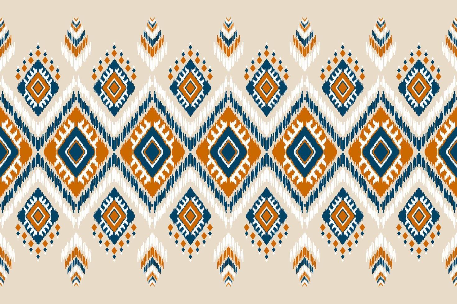 arte de patrón tribal étnico de alfombras. patrón étnico ikat sin fisuras. estilo americano, mexicano. vector