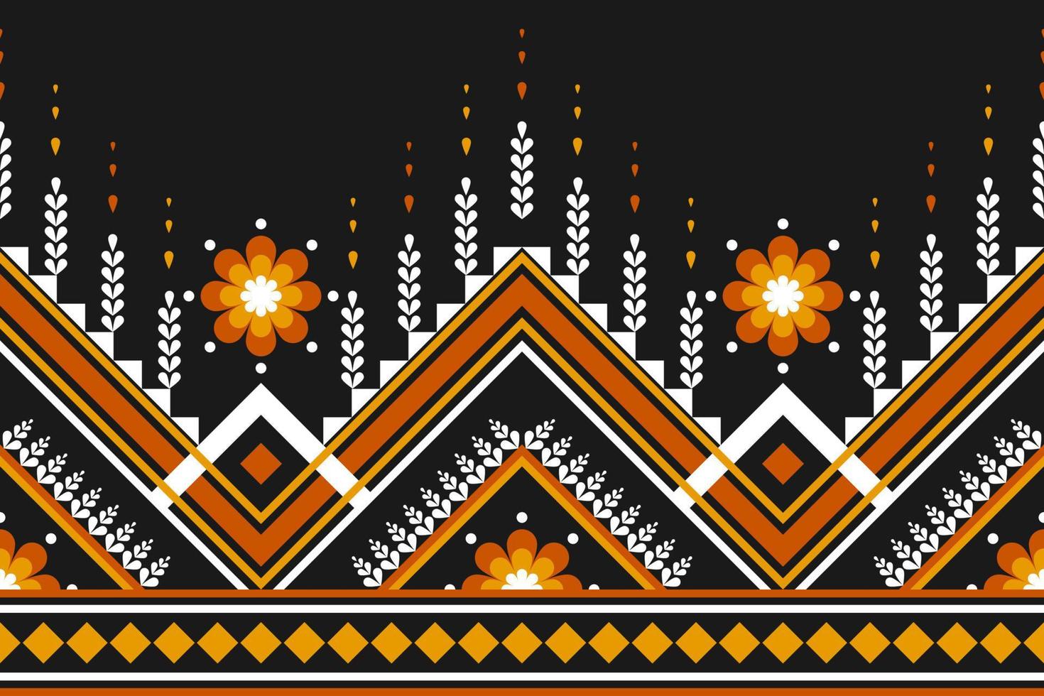 flor étnica geométrica de patrones sin fisuras tradicional. tela estilo americano y mexicano. vector