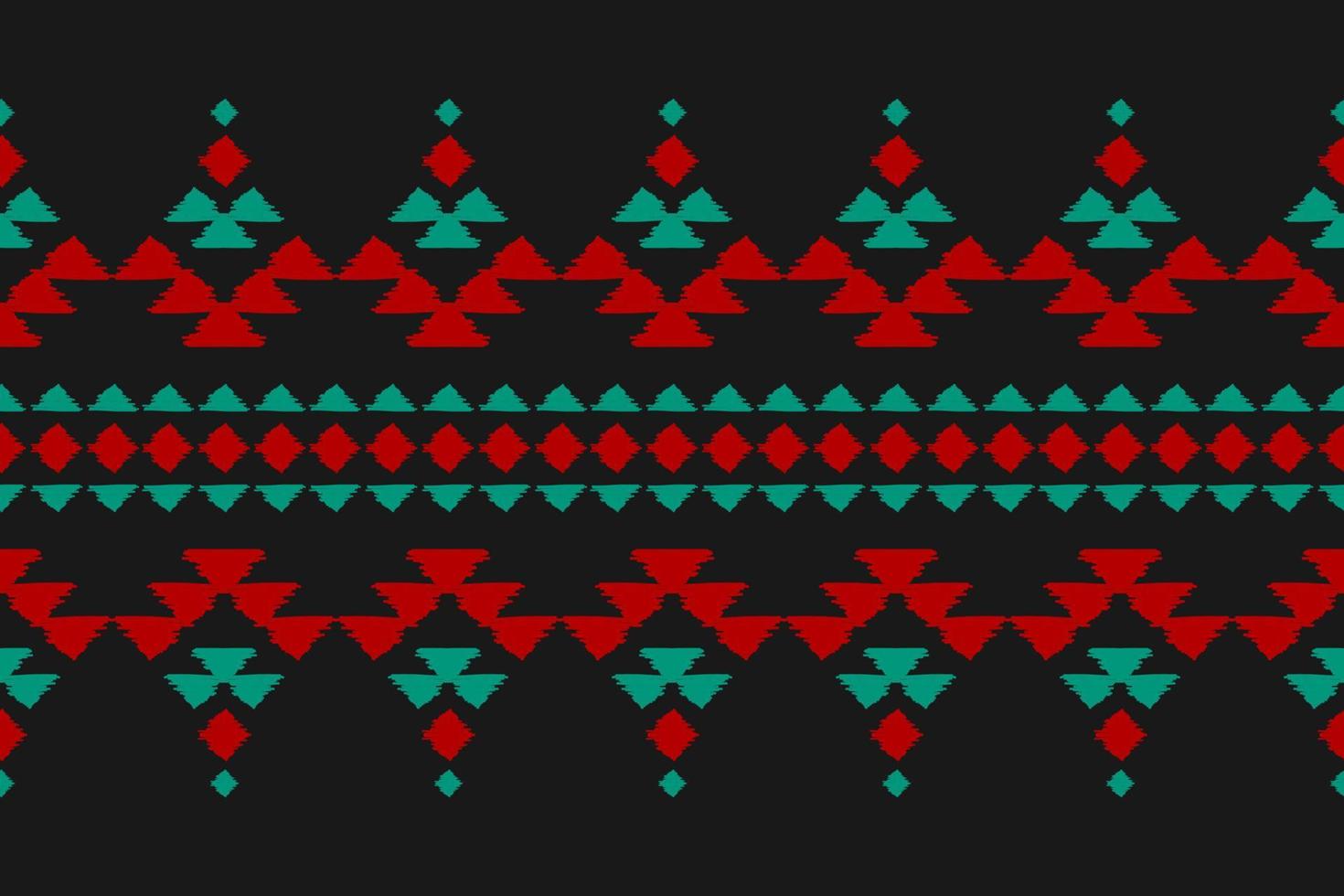 hermoso arte étnico ikat. patrón sin costuras en tribal. estampado de adornos geométricos aztecas. vector