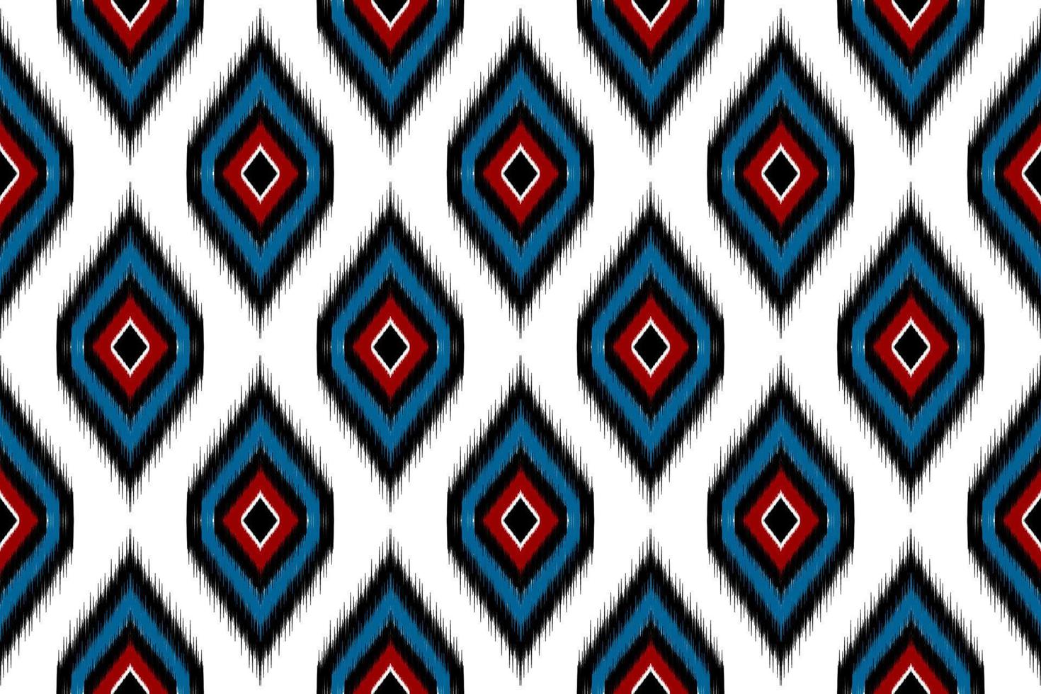 Fabric ikat pattern art. Geometric ethnic seamless pattern traditional. American, Mexican style. vector