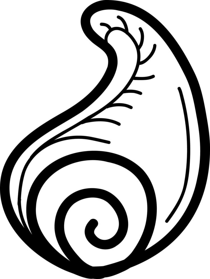 seashell. vector illustration in doodle style